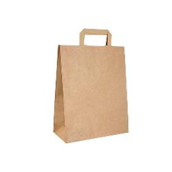 Sac kraft poignées plates 26+14x29 cm - Vendu par 250 - 3760365406639_0