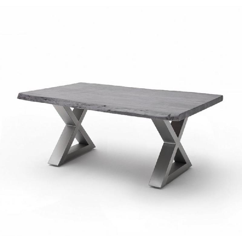 TABLE BASSE CLAREN PLATEAU 110 EN ACACIA LAQUÉ GRIS PIÉTEMENT X ACIER BROSSÉ_0