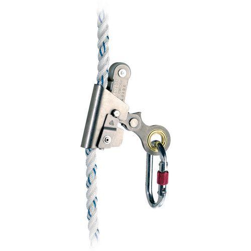ANTICHUTE COULISSANT SUR CORDE TYPE OUVRANT AVEC MOUSQUETON - DELTA PLUS