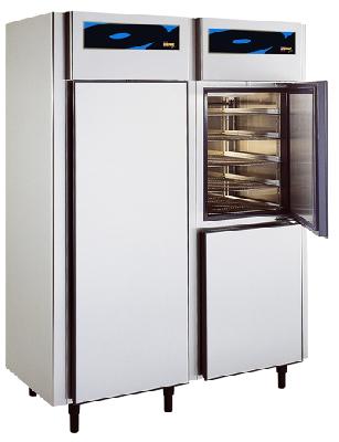 Armoire frigorifique bi-temperatures gn 2/1 - 1 porte + 1 portillon -18°-20°c + 1 portillon +1°+8°c - demontable - 1360 litres - simple acces_0