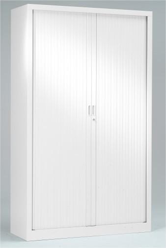 Armoire haute de bureau monobloc en métal - monocouleur - qualité à petit prix_0