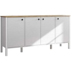 Buffet en aggloméré Frannie Modèle 1 : 4 portes Hanah Home - blanc 8684283786060_0