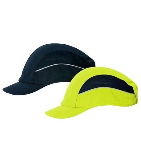 Casquette de sécurité respirante visière courte, Coloris : Jaune Fluo_0