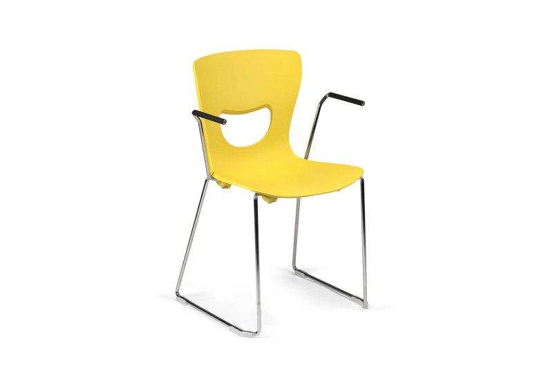 Chaise acier fil chromé - rose-psm33_0