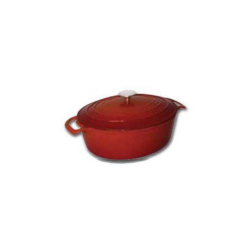 COCOTTE OVALE ROUGE EN FONTE VOGUE PROFESSIONNELLE - 243 X 295 X 165 MM