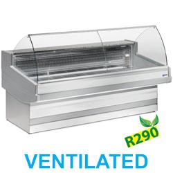 Comptoir vitrine réfrigéré à vitre bombée ventilé sans réserve eb25/a3-vv/r2_0