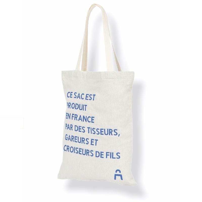 ECONOMIE CIRCULAIRE ! Sacs 360x460 mm en fibres textiles recyclées personnalisés 1 face pour le shopping - 