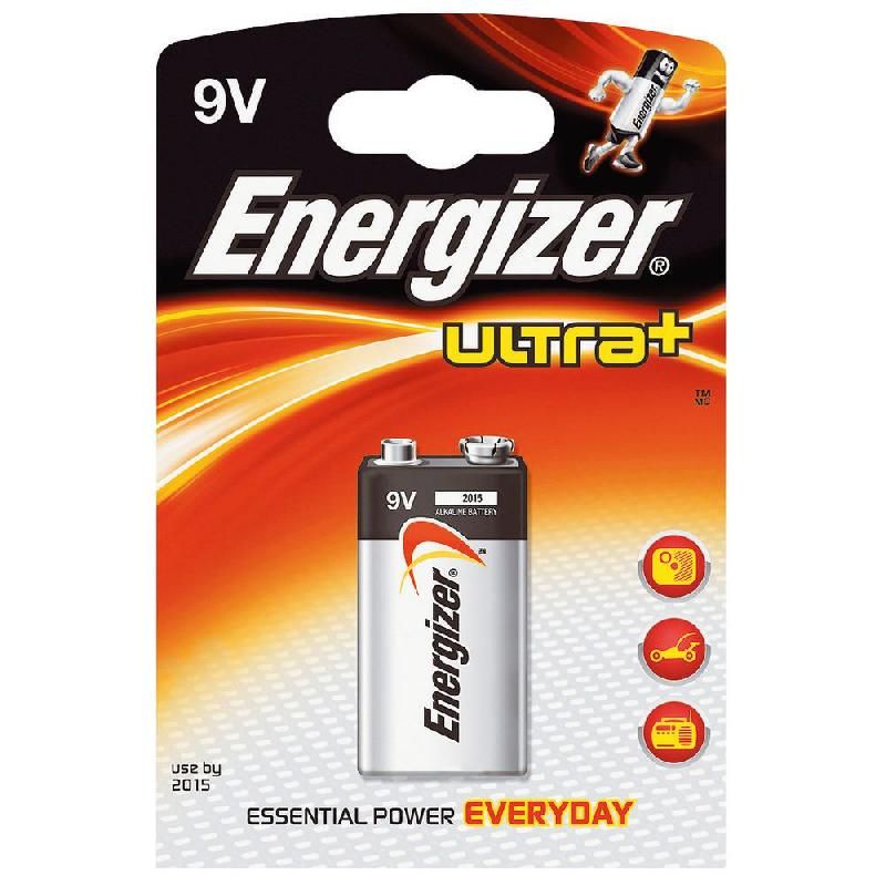 ENERGIZER PILE ENERGIZER ALCALINE ULTRA + - 9V - LR61 (PRIX À L'UNITÉ)