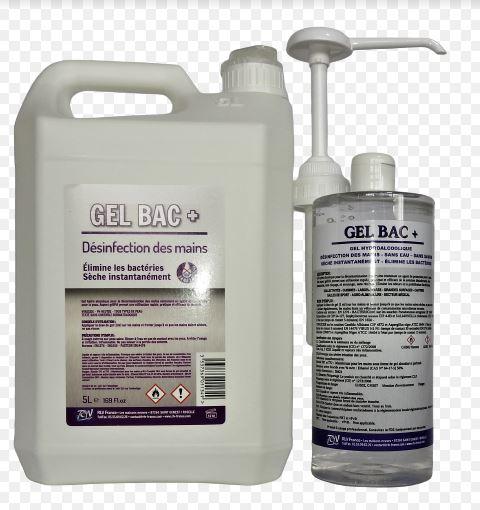 Gel hydroalcoolique mains - Gel bac+ - désinfection rapide et protection de la peau_0