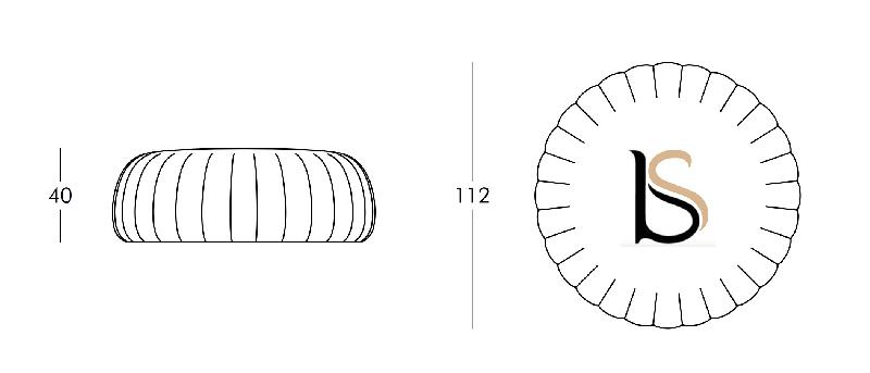 Grand pouf design Gelée - Slide - Taupe_1