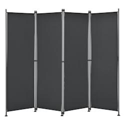 Helloshop26 - Brise-vue à 4 panneaux polyester 215 x 170 cm noir 03_0006553 - 3001803547768_0