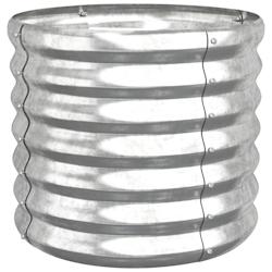 Helloshop26 - Jardinière bac lit surélevé plantes fleurs terrasse jardin de jardin acier enduit de poudre 40 x 40 x 36 cm Argenté 02_0038572 - 300_0
