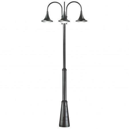 Lampadaire de parc Pana - 3 lanternes - IP65 - 3600 lumens - 4000K - anthracite - hauteur 3670 mm_0