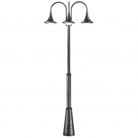 Lampadaire de parc pana - 3 lanternes -ip65- 3600 lumens - 4000 k - coloris antrhacite_0