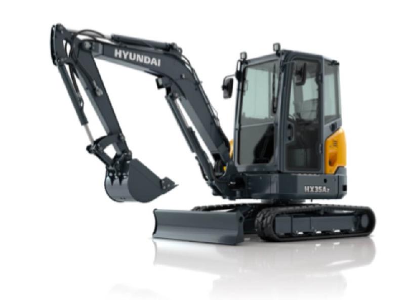 Pelle compacte Hyundai HX35A Z - 3,5 tonnes, moteur Stage V 18,5 kW (25,2 ch), rayon zéro arrière_0