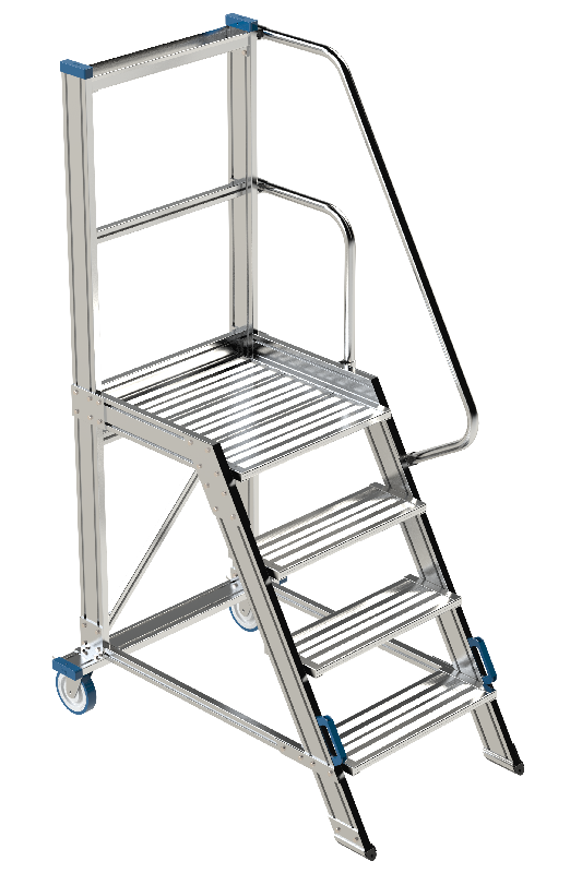 Plateforme de travail en aluminium - Inclinaison 60° - Normée EN131.7 - 600 x 600 mm_0