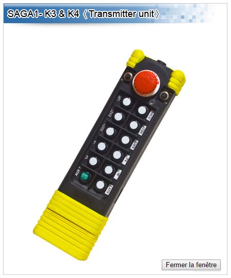 Saga1-K3 & K4 - Télécommande radio industrielle de poche - Saga - Poids : 385 g_0