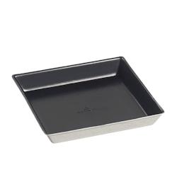 SOLIA Assiette Quartz pulpe de canne avec lam. Noire 110x110 mm - par 200 pièces - noir Bagasse VF45072_0