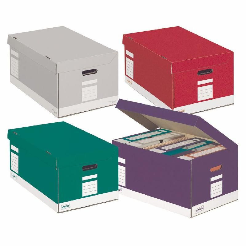 STAPLES CAISSE ARCHIVES COULEUR STAPLES PREMIUM - ASSORTIS (PRIX À L'UNITÉ)