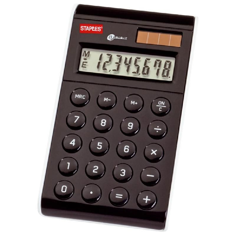 STAPLES CALCULATRICE DE POCHE STYLISH - 8 CHIFFRES