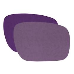 Stil Casa, set de 12 sets de table bicolores, polyuréthane cousu, 44xh. 31 cm, finition dollar couleur lilas/violet. - TOV-D-OV-LV_0