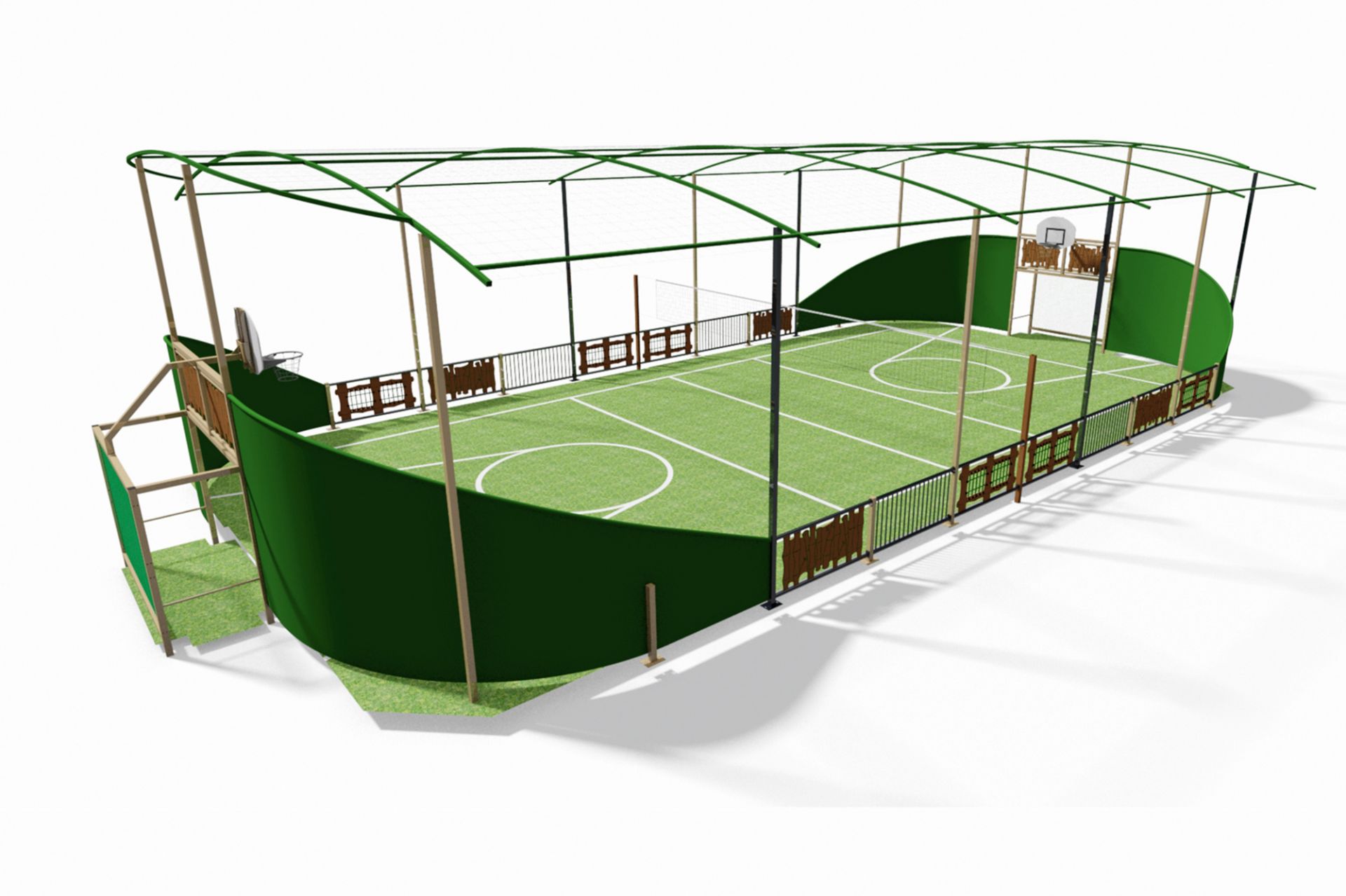 Terrain multisports : modulo arena avec couverture totale_0