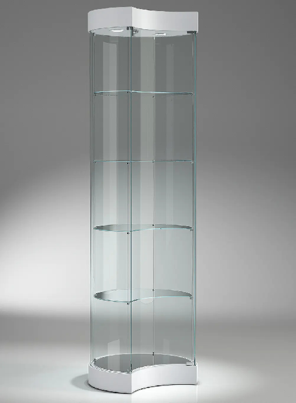 Vitrine 209/mlva cylindrique concave - blanc poli_0