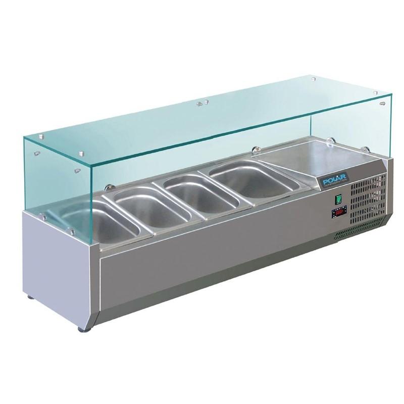 Vitrine réfrigérée à ingrédients 3x gn 1/3 et 1x gn 1/2 série g - GD875_0