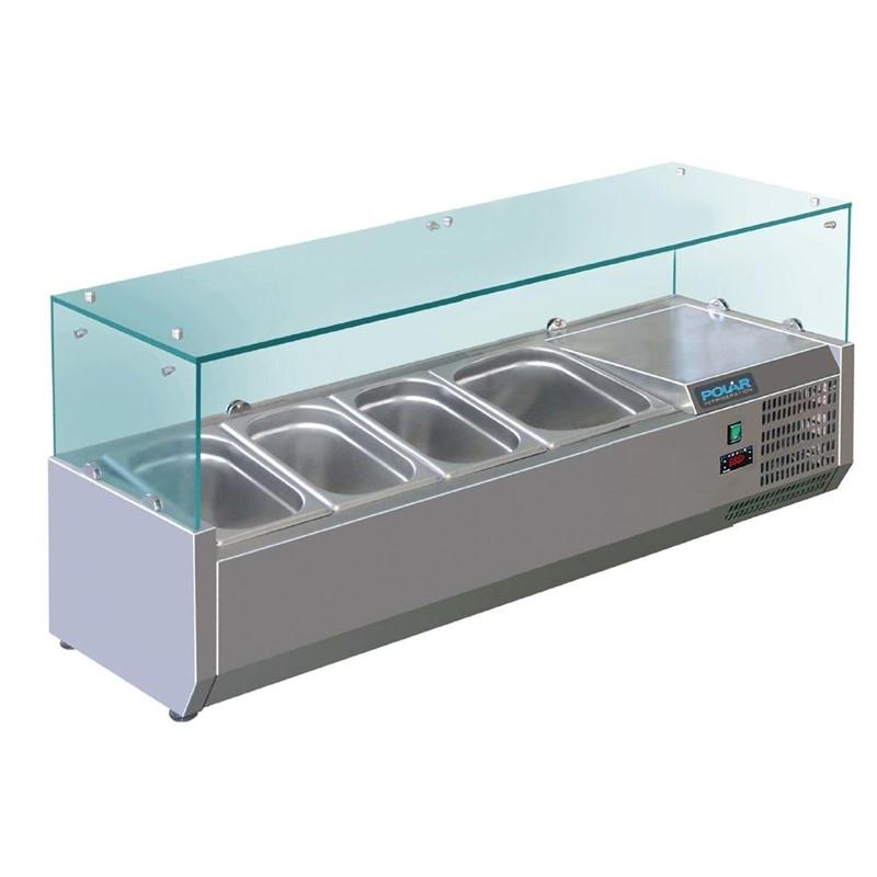 Vitrine réfrigérée à ingrédients 3x gn 1/3 et 1x gn 1/2 POLAR série g - GD875_0