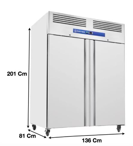 Armoire réfrigérée positive GN2/1 - 1200 L - 2 Portes - Inox - Réf GN1200TN_0