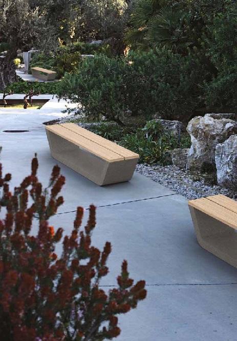 BANC EN BÉTON ET BOIS DESIGN DRAKKAR - BOW_0