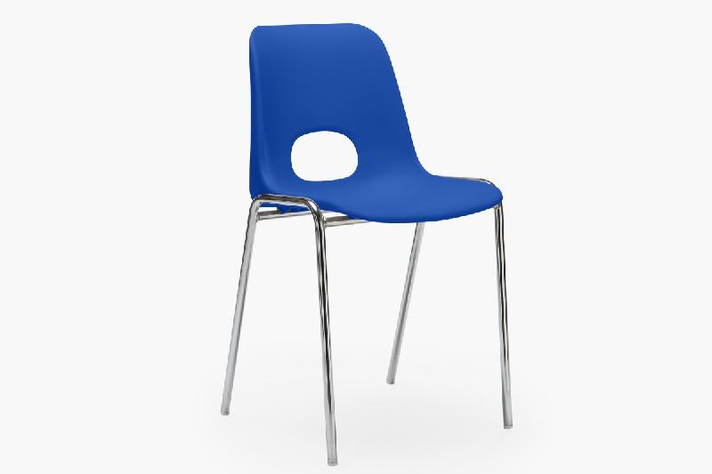 Chaise coque design M2 anti-feu – avec accroche – coloris bleu – structure solide et design ergonomique_0