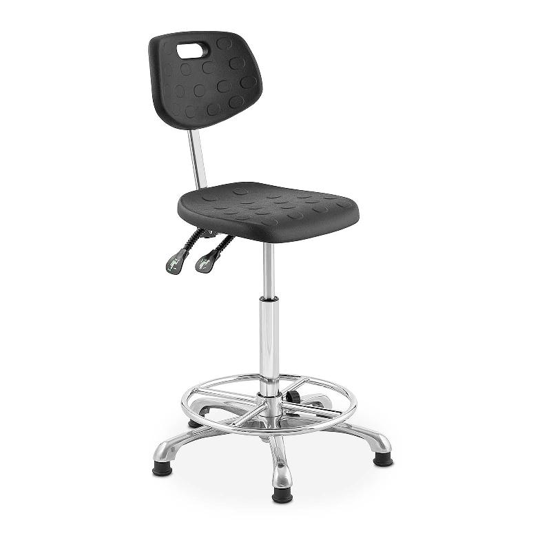 Chaise de travail ergonomique - Hauteur réglable 515-780 mm - Charge jusqu'à 120 kg - Noire - Réf. 14_0007874_0