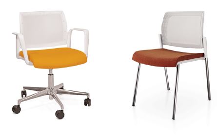 Chaise haut de gamme - SWANY - hauteur d'assise réglable - dossier résille ou tissu - très confortable_0