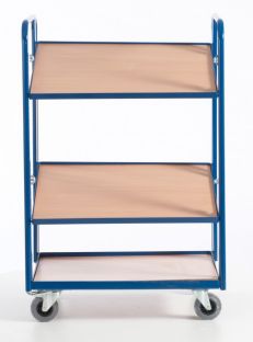 Chariot porte-bacs Kalidesk - 200 kg - Plateaux bois inclinables - CC001-0462_0