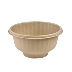 ECOLOMIQUE - 50 Pcs - Pot à soupe pulpe avec couvercle - 680 ml, Diam: 14 cm, Hauteur: 9 cm - ECO210APUBCOM - blanc Bagasse ECO210APUBCOM_0