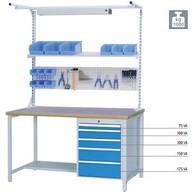 Établi T750 R 18-24 - Plateau hêtre multiplis 40 mm - Dimensions 2000x750x959 mm - Ref. 03.19.35V9A_0