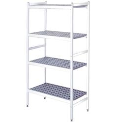 EURAST - Étagères en duralumin 4 niveaux - 717x370x1700 mm - 71734000 - inox 71734000_0