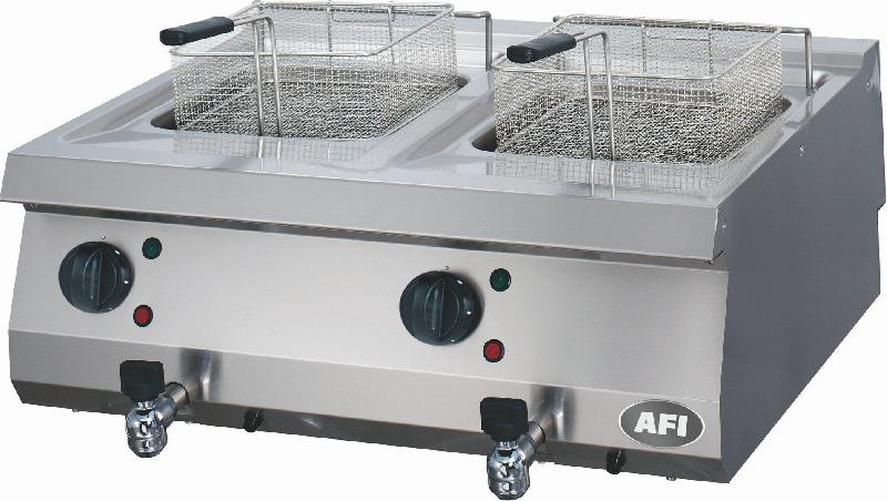 Friteuse électrique professionnelle - 2 cuves 12L - à poser - FAP7E80 - Inox - 22kW_0