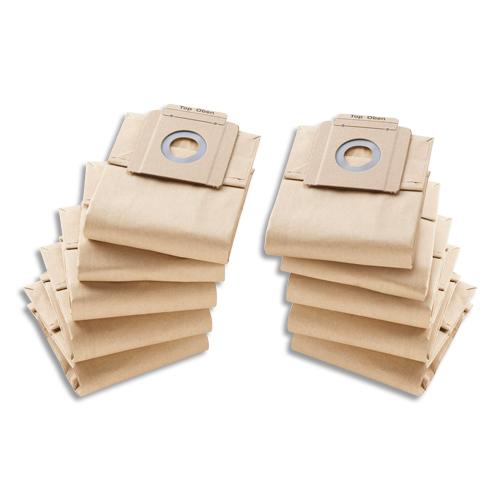 Karcher lot de 10 sacs en papier, 2 couches, pour aspirateur 10/1_0