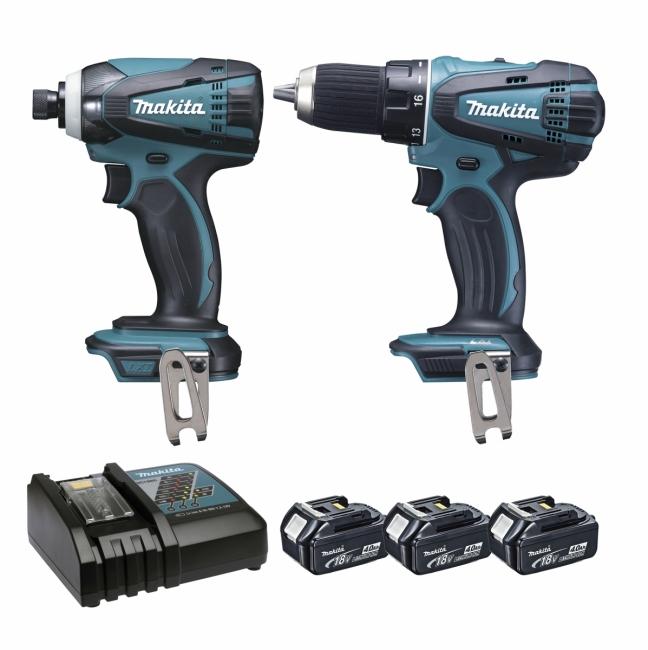 LOT PERCEUSE VISSEUSE DDF456 + VISSEUSE À CHOCS DTD146 - DLX2014MJX MAKITA