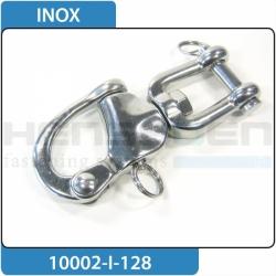 Manille mousqueton tourillon 10002-i-128 - Matière A4 - Surface po - Dimensions : D1 00mm, D2 30mm, I 128mm_0