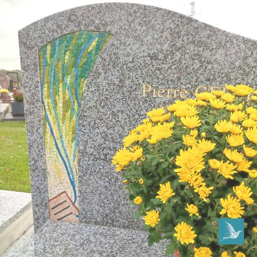 Monument cinéraire - Mosaïque Funéraire - Stèle ou tombale - résistance aux gels ou aux fortes chaleurs_0