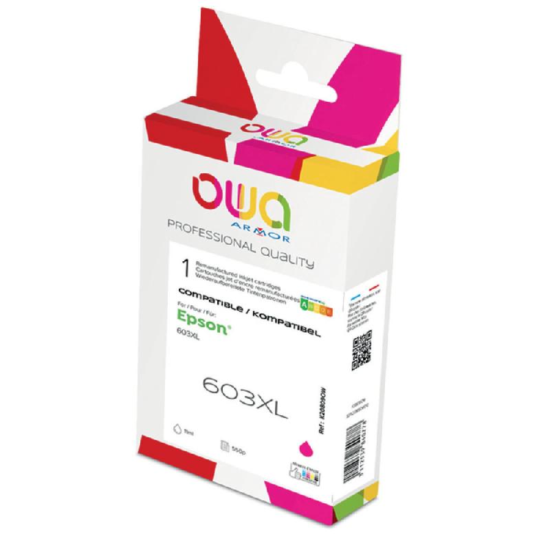 OWA K20809OW Cartouche d'encre remanufacturée compatible EPSON 603XL - Magenta_0