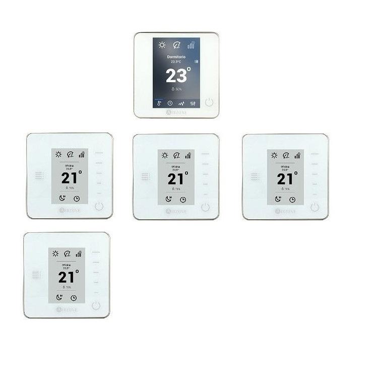 PACK THERMOSTATS BLUE THINK RADIO AIRZONE BLANC 5 ZONES_0
