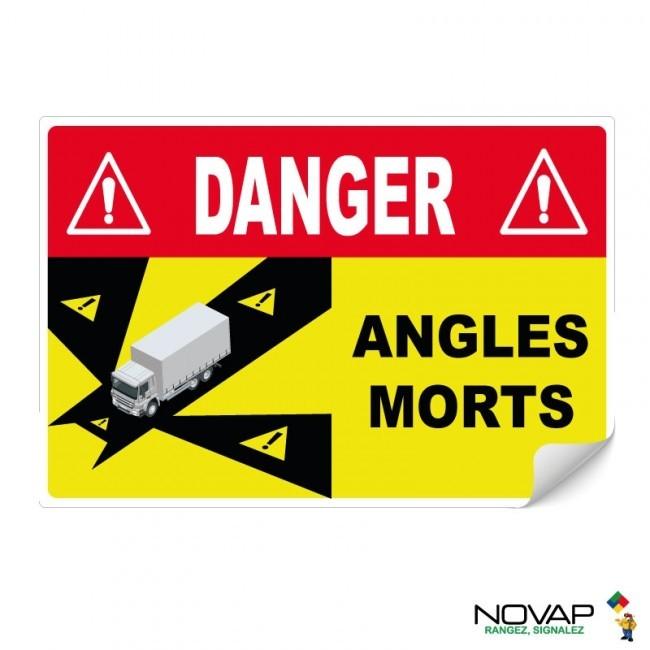 Panneaux adhésifs hautes visibilités marquage obligatoire angles morts pour camions - ADHVPNG-NV06/CDAM_0