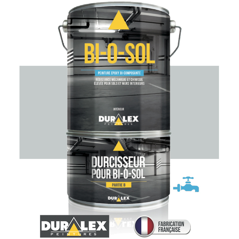 DURALEX - PEINTURE SOL EPOXY BI-COMPOSANTE 5 KG - TRAFFIC INTENSE - BI O SOL 5 KG - GRIS PERLE - RAL 7035