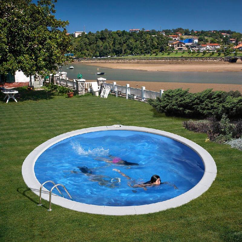 Piscine ronde enterrée ø4,20m x h: 1,50m - filtration à sable_0