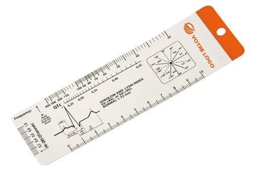 Règle ECG Cardio - Outil cardiologique pour mesurer la fréquence cardiaque_0
