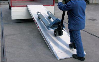 Rampe large en aluminium - 4 mètres - 1 tonne - pour application logistique_0